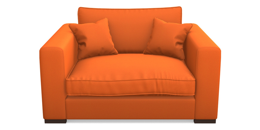 Product photograph of Stourhead Snuggler In Clever Glossy Velvet - Seville from Sofas and Stuff Limited