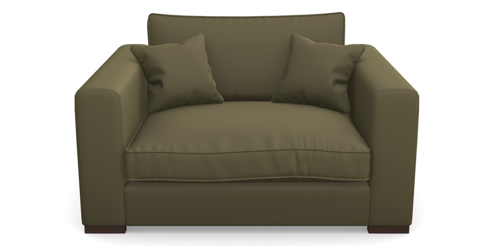 Product photograph of Stourhead Snuggler In Clever Glossy Velvet - Sherwood from Sofas and Stuff Limited