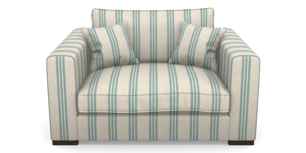 Product photograph of Stourhead Snuggler In Cloth 18 Stripes - Bengal - Basil from Sofas and Stuff Limited