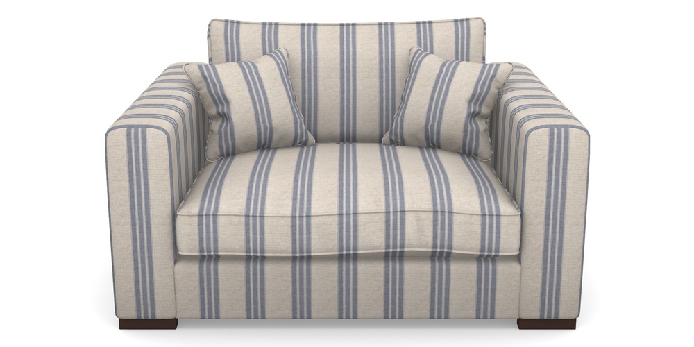 Product photograph of Stourhead Snuggler In Cloth 18 Stripes - Bengal - Indigo from Sofas and Stuff Limited