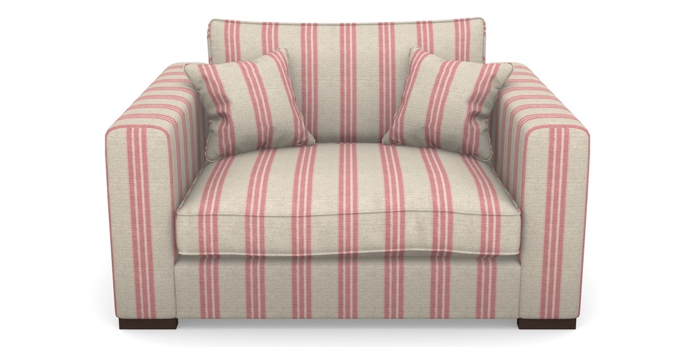 Product photograph of Stourhead Snuggler In Cloth 18 Stripes - Bengal - Cranberry from Sofas and Stuff Limited