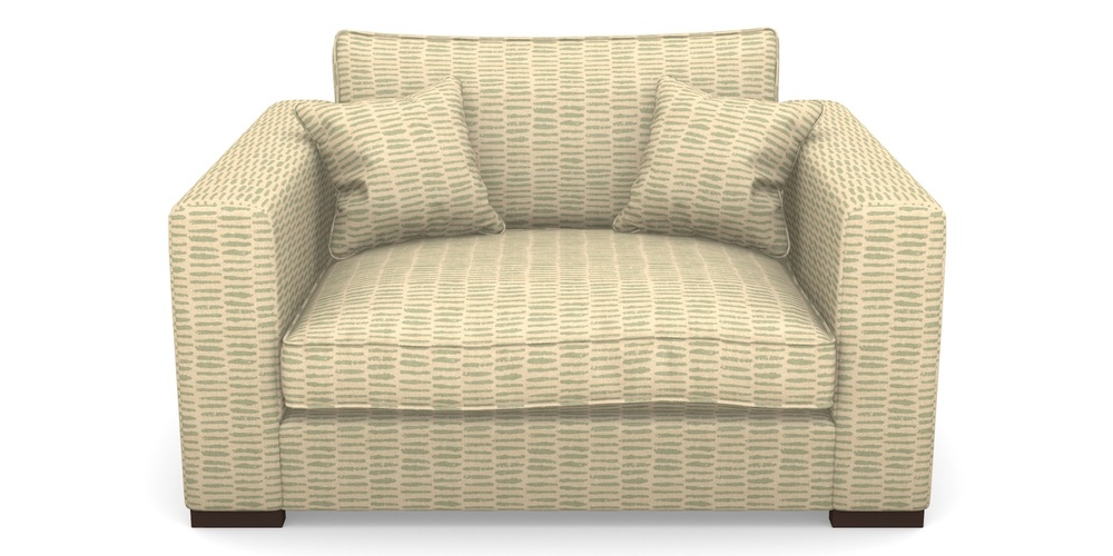 Product photograph of Stourhead Snuggler In Cloth 18 - Daub - Fennel from Sofas and Stuff Limited