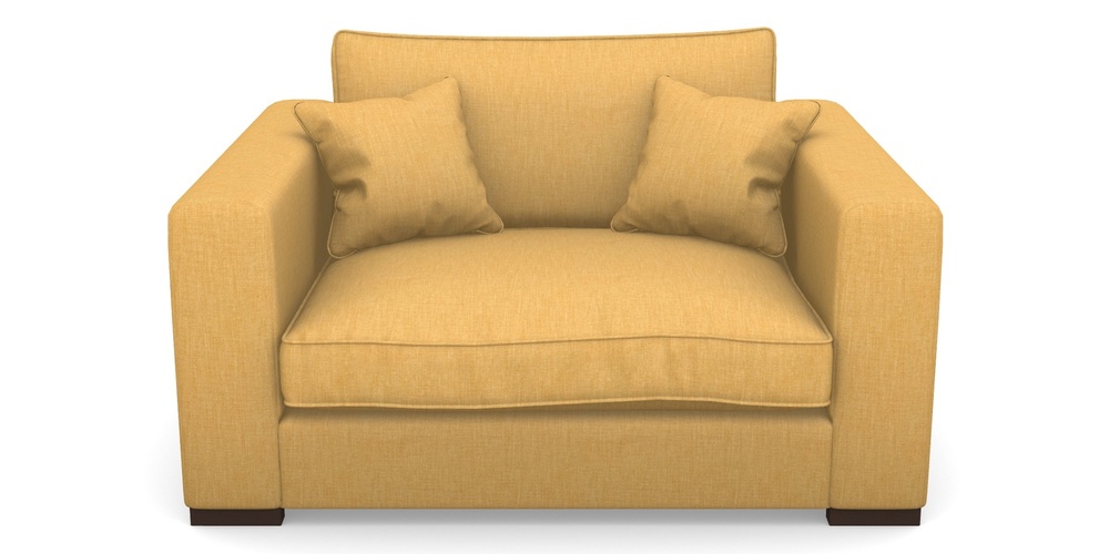 Product photograph of Stourhead Snuggler In Clever Cotton Mix - Mustard from Sofas and Stuff Limited