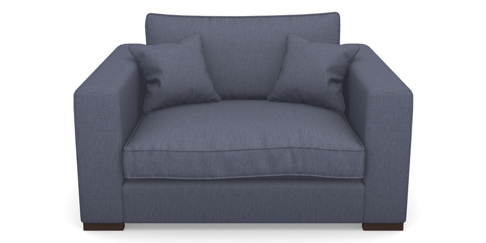 Product photograph of Stourhead Snuggler In Clever Cotton Mix - Oxford Blue from Sofas and Stuff Limited