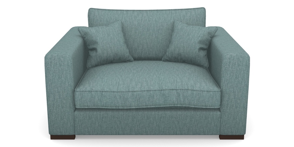 Product photograph of Stourhead Snuggler In Clever Cotton Mix - Teal from Sofas and Stuff Limited