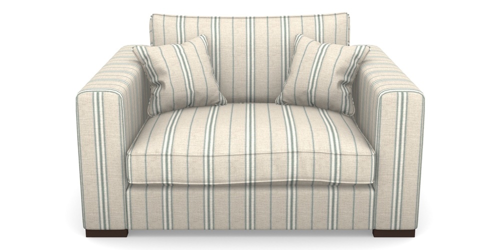 Product photograph of Stourhead Snuggler In Cloth 18 Stripes - Regimental - Basil from Sofas and Stuff Limited