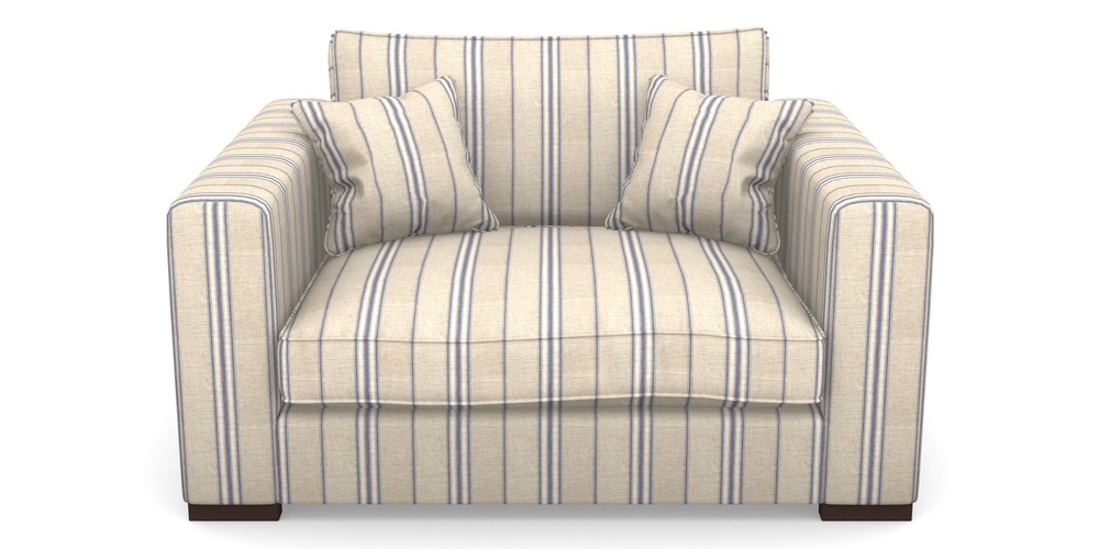 Product photograph of Stourhead Snuggler In Cloth 18 Stripes - Regimental - Indigo from Sofas and Stuff Limited