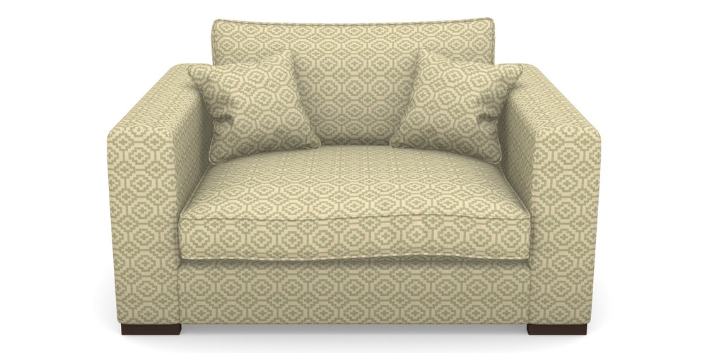 Product photograph of Stourhead Snuggler In Cloth 18 - Tile - Fennel from Sofas and Stuff Limited