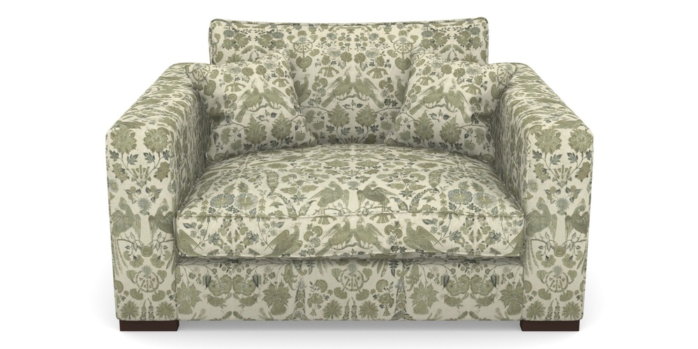 Product photograph of Stourhead Snuggler In V A Brompton Collection - Coromandel - Basil from Sofas and Stuff Limited