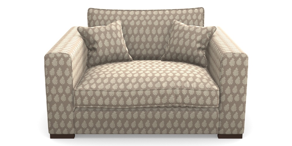 Product photograph of Stourhead Snuggler In Cloth 21 - Oak Leaf - Beech from Sofas and Stuff Limited