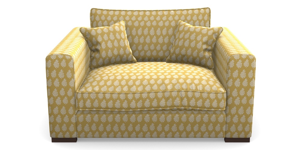 Product photograph of Stourhead Snuggler In Cloth 21 - Oak Leaf - Canary from Sofas and Stuff Limited