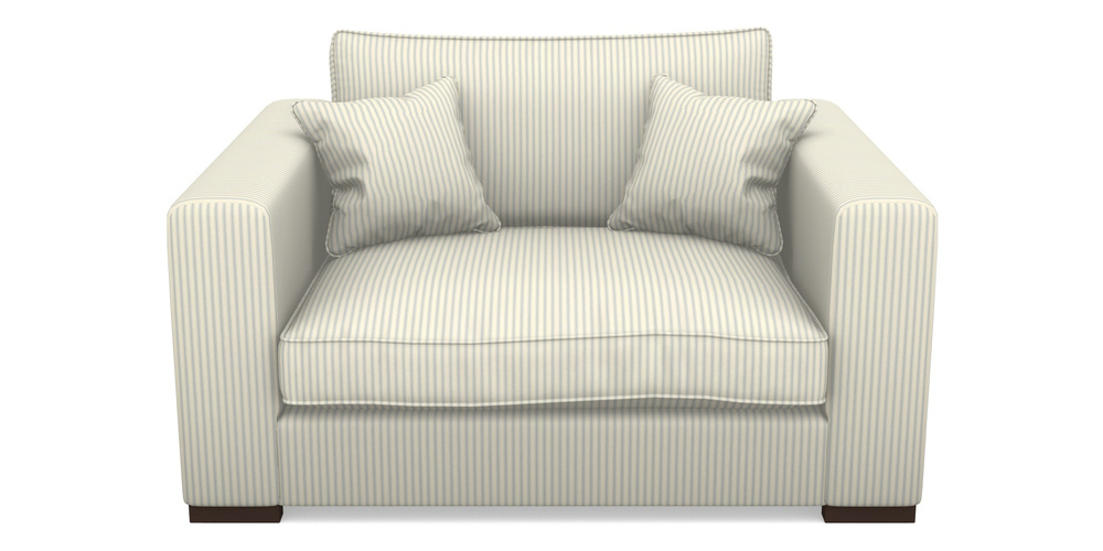 Product photograph of Stourhead Snuggler In Cotton Stripe - Sky from Sofas and Stuff Limited