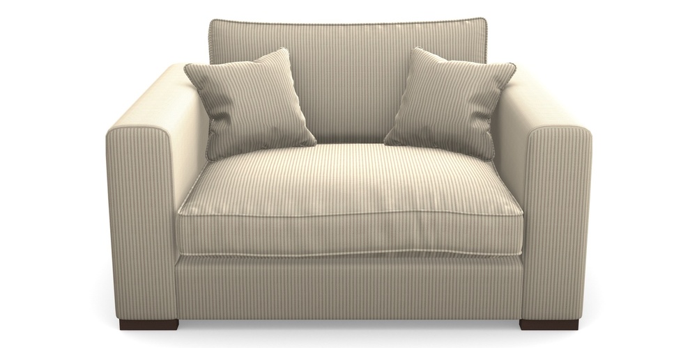 Product photograph of Stourhead Snuggler In Cloth 21 - Simple Stripe - Beech from Sofas and Stuff Limited