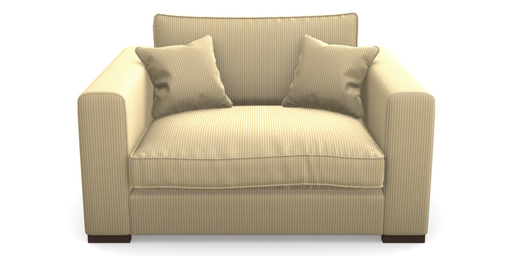 Product photograph of Stourhead Snuggler In Cloth 21 - Simple Stripe - Canary from Sofas and Stuff Limited