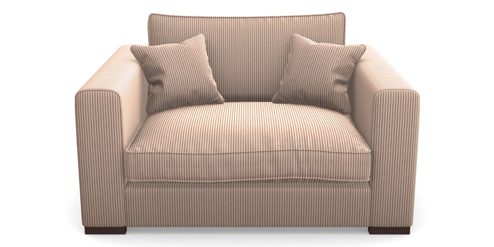 Product photograph of Stourhead Snuggler In Cloth 21 - Simple Stripe - Cassis from Sofas and Stuff Limited