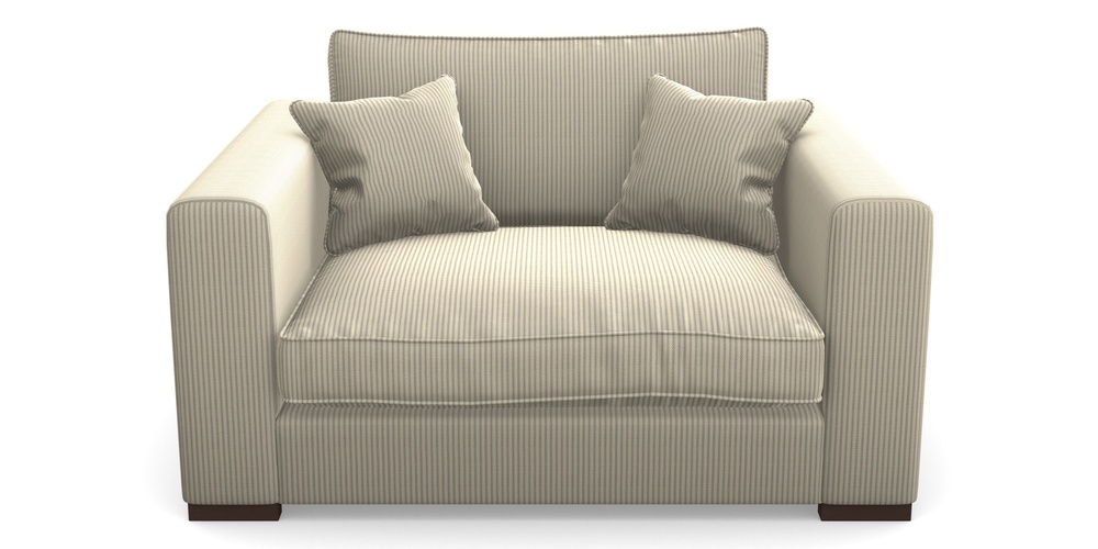 Product photograph of Stourhead Snuggler In Cloth 21 - Simple Stripe - Magnesium from Sofas and Stuff Limited