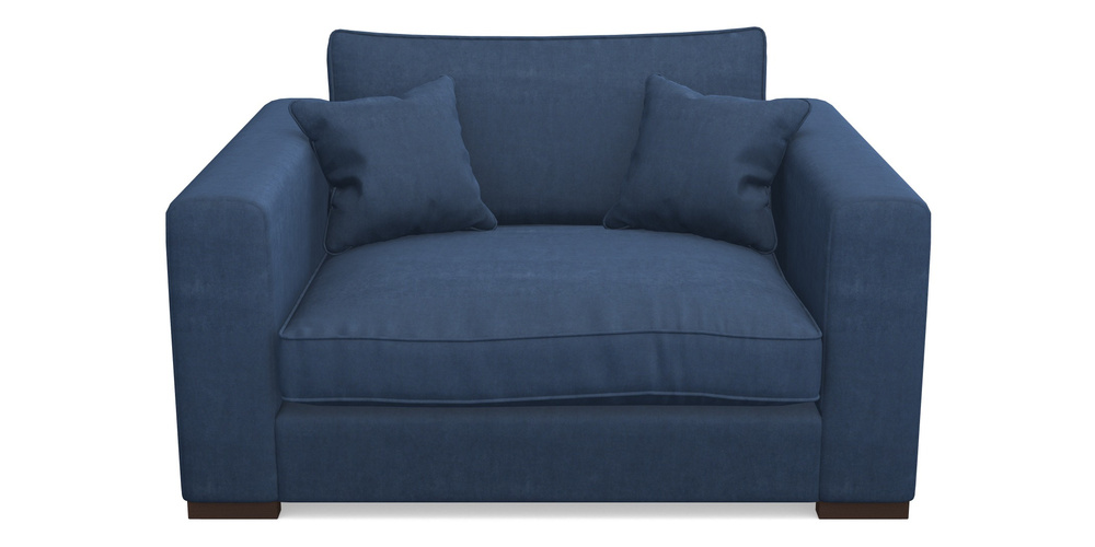 Product photograph of Stourhead Snuggler In Clever Tough And Eco Velvet - Agean from Sofas and Stuff Limited