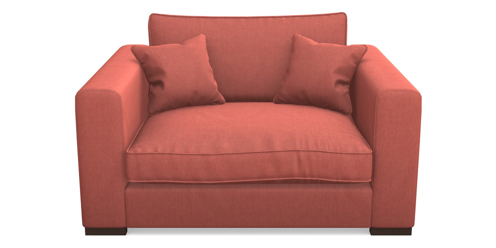 Product photograph of Stourhead Snuggler In Clever Tough And Eco Velvet - Damson from Sofas and Stuff Limited