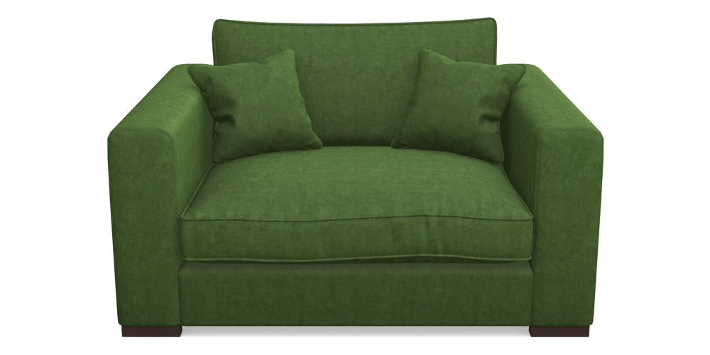 Product photograph of Stourhead Snuggler In Clever Tough And Eco Velvet - Shamrock from Sofas and Stuff Limited