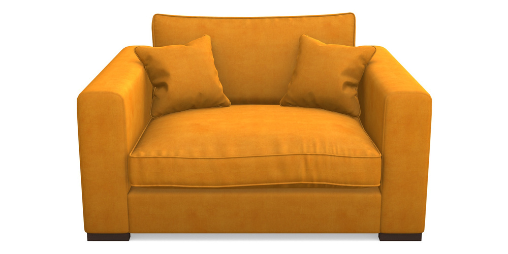 Product photograph of Stourhead Snuggler In Clever Tough And Eco Velvet - Spice from Sofas and Stuff Limited