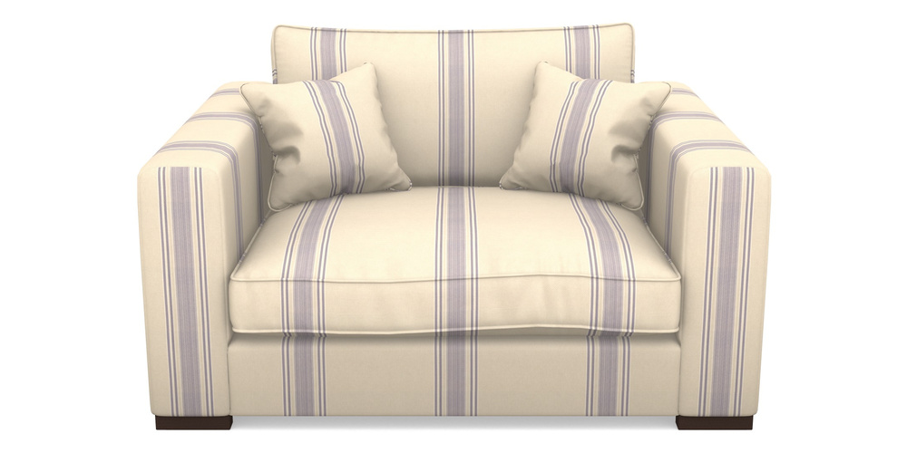 Product photograph of Stourhead Snuggler In Cloth 22 - Racing Stripes Cheltenham - Blueberry from Sofas and Stuff Limited