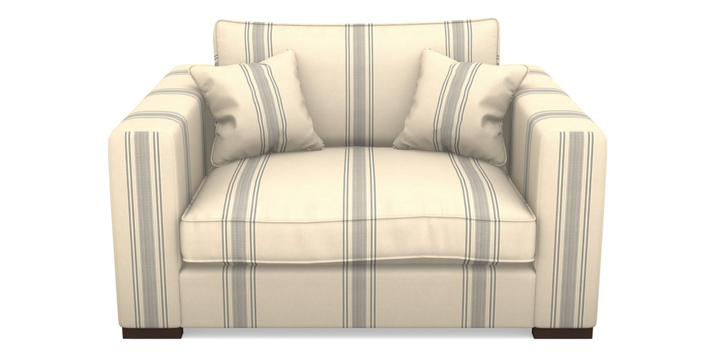 Product photograph of Stourhead Snuggler In Cloth 22 - Racing Stripes Cheltenham - Charcoal from Sofas and Stuff Limited