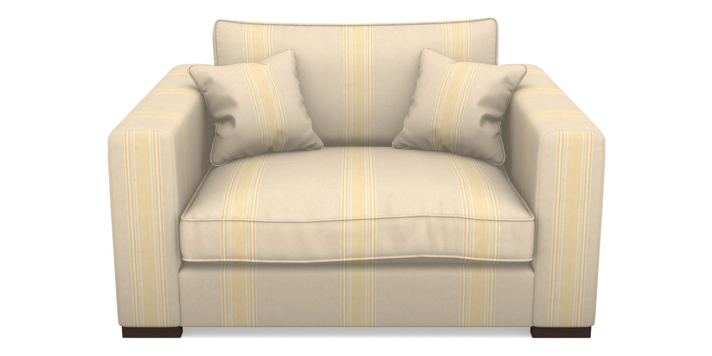 Product photograph of Stourhead Snuggler In Cloth 22 - Racing Stripes Cheltenham - Lemon from Sofas and Stuff Limited