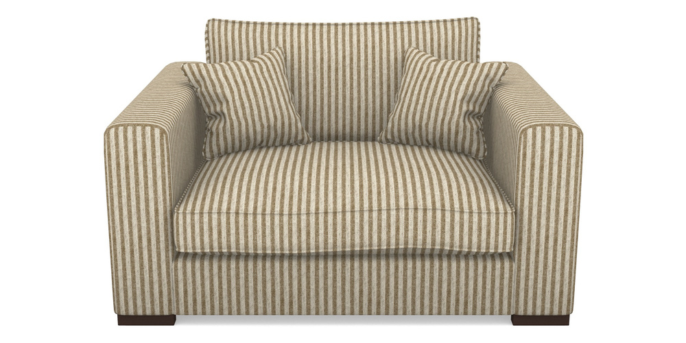 Product photograph of Stourhead Snuggler In Cloth 22 - Pinstripe - Fallen Leaf from Sofas and Stuff Limited