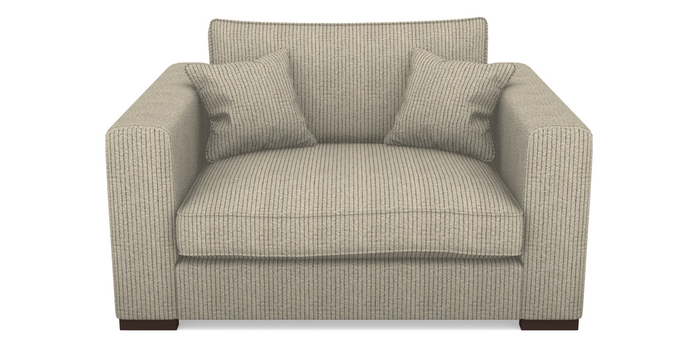 Product photograph of Stourhead Snuggler In Cloth 20 - Design 5 - Black Stripe from Sofas and Stuff Limited