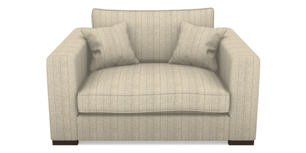 Product photograph of Stourhead Snuggler In Cloth 20 - Design 1 - Natural Herringbone from Sofas and Stuff Limited