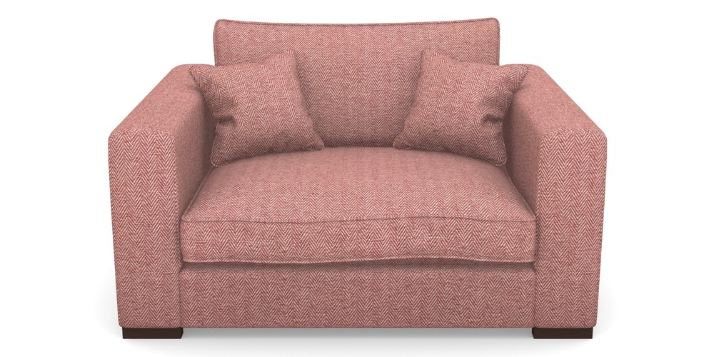 Product photograph of Stourhead Snuggler In Dundee Herringbone - Rose from Sofas and Stuff Limited