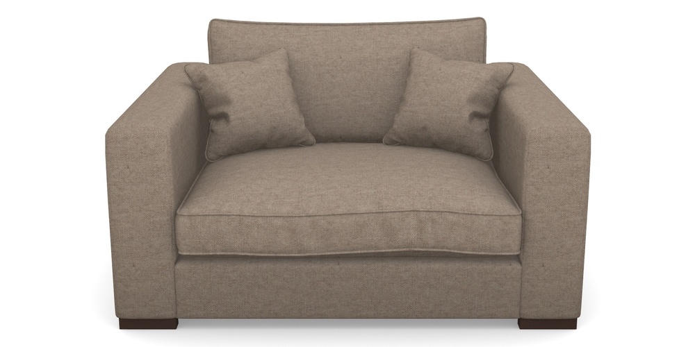 Product photograph of Stourhead Snuggler In Easy Clean Plain - Camel from Sofas and Stuff Limited