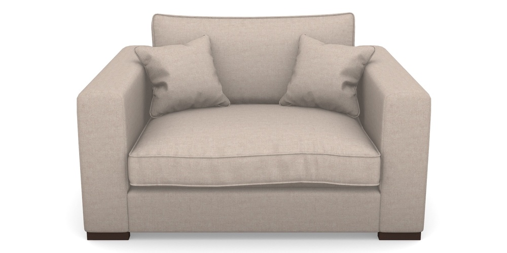 Product photograph of Stourhead Snuggler In Easy Clean Plain - Cream from Sofas and Stuff Limited