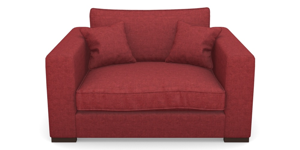 Product photograph of Stourhead Snuggler In Easy Clean Plain - Claret from Sofas and Stuff Limited