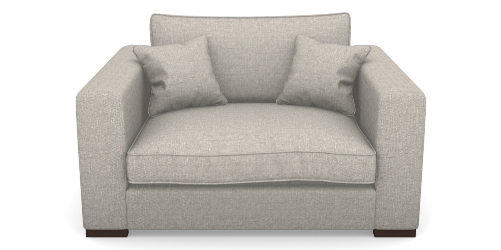 Product photograph of Stourhead Snuggler In Easy Clean Plain - Dove from Sofas and Stuff Limited