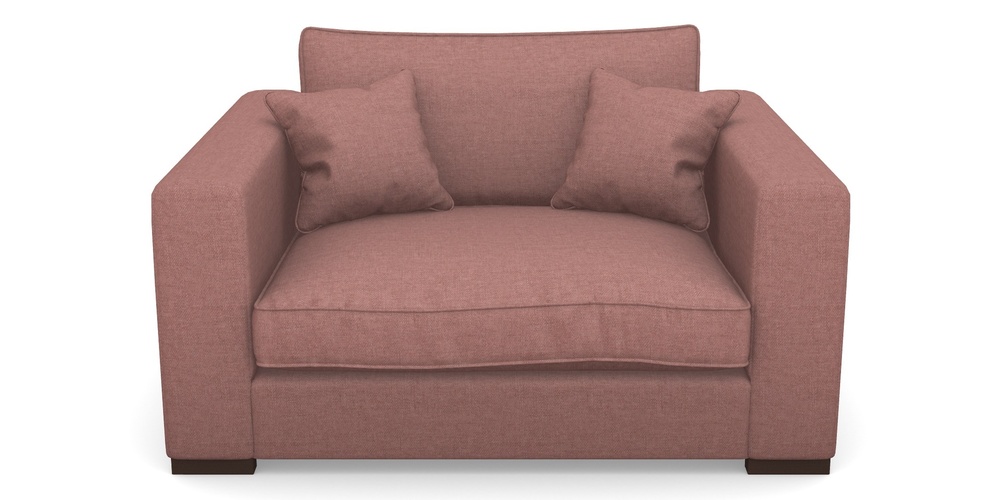 Product photograph of Stourhead Snuggler In Easy Clean Plain - Rosewood from Sofas and Stuff Limited