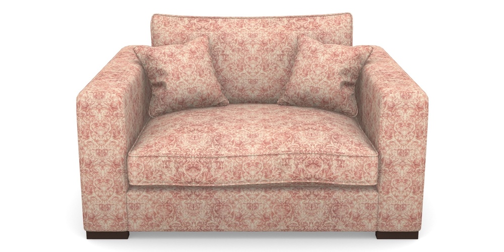 Product photograph of Stourhead Snuggler In Grace Linen - Brick from Sofas and Stuff Limited