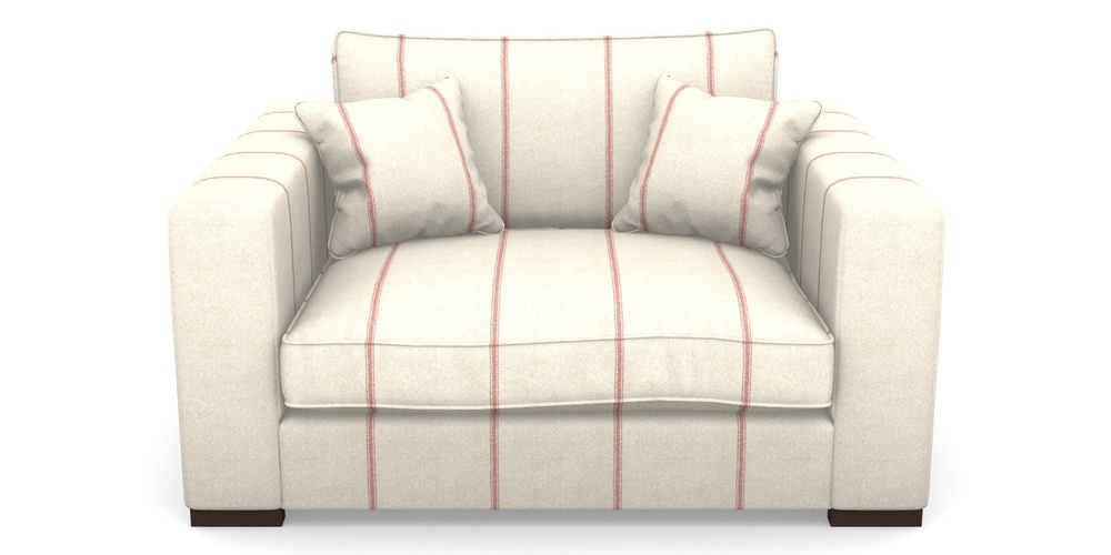 Product photograph of Stourhead Snuggler In Grain Sack Stripe - Red from Sofas and Stuff Limited