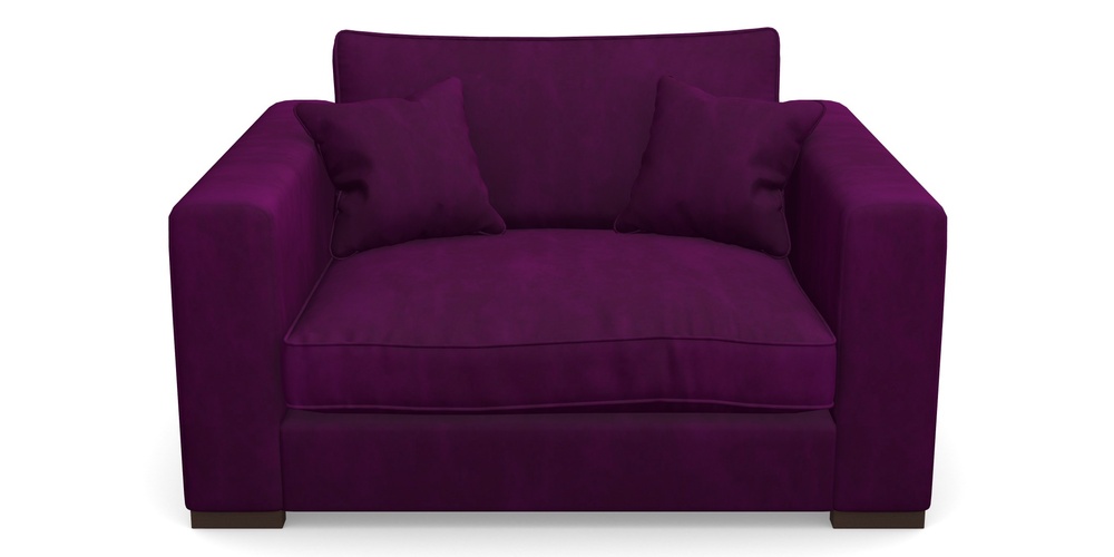 Product photograph of Stourhead Snuggler In House Clever Velvet - Aubergine from Sofas and Stuff Limited