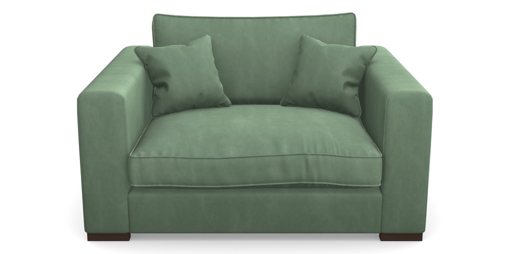 Product photograph of Stourhead Snuggler In House Clever Velvet - Celadon from Sofas and Stuff Limited