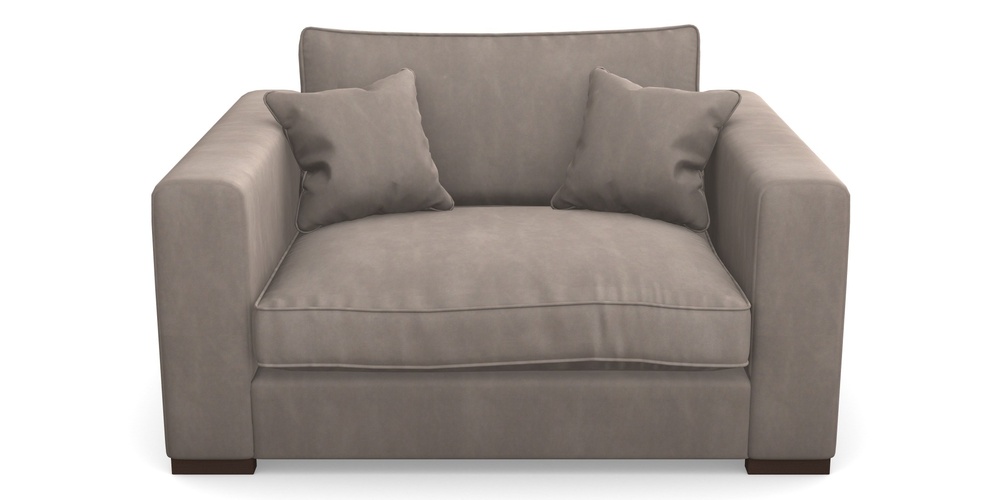 Product photograph of Stourhead Snuggler In House Clever Velvet - Cocoa from Sofas and Stuff Limited