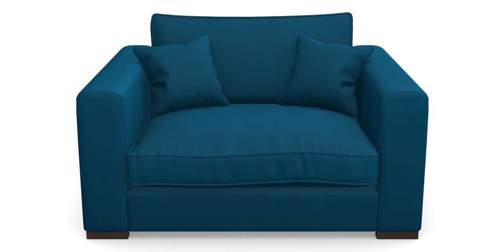 Product photograph of Stourhead Snuggler In House Clever Velvet - Ocean from Sofas and Stuff Limited