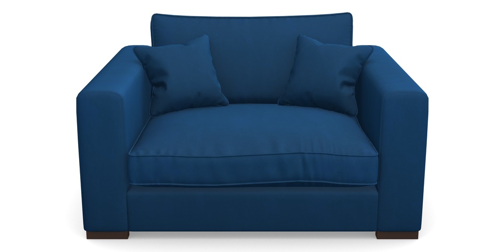 Product photograph of Stourhead Snuggler In House Clever Velvet - Royal from Sofas and Stuff Limited