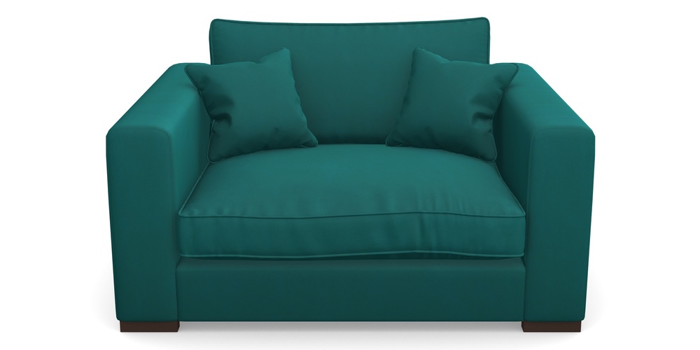 Product photograph of Stourhead Snuggler In House Clever Velvet - Teal from Sofas and Stuff Limited