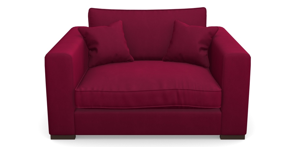 Product photograph of Stourhead Snuggler In House Clever Velvet - Wine from Sofas and Stuff Limited