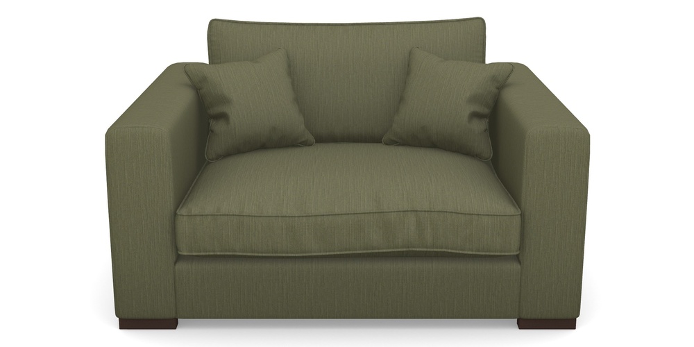 Product photograph of Stourhead Snuggler In Herringbone - Army from Sofas and Stuff Limited