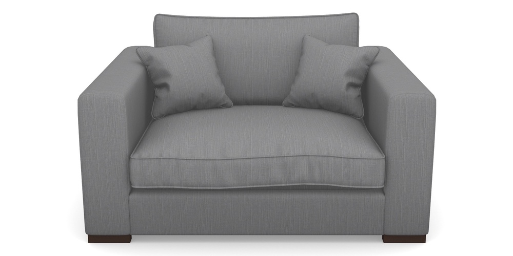 Product photograph of Stourhead Snuggler In Herringbone - Thunder from Sofas and Stuff Limited