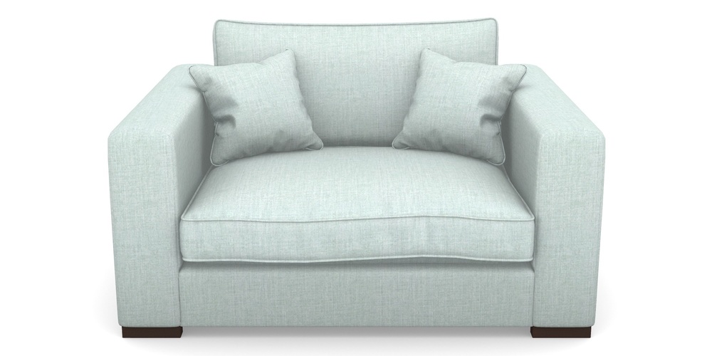 Product photograph of Stourhead Snuggler In House Plain - Aqua from Sofas and Stuff Limited