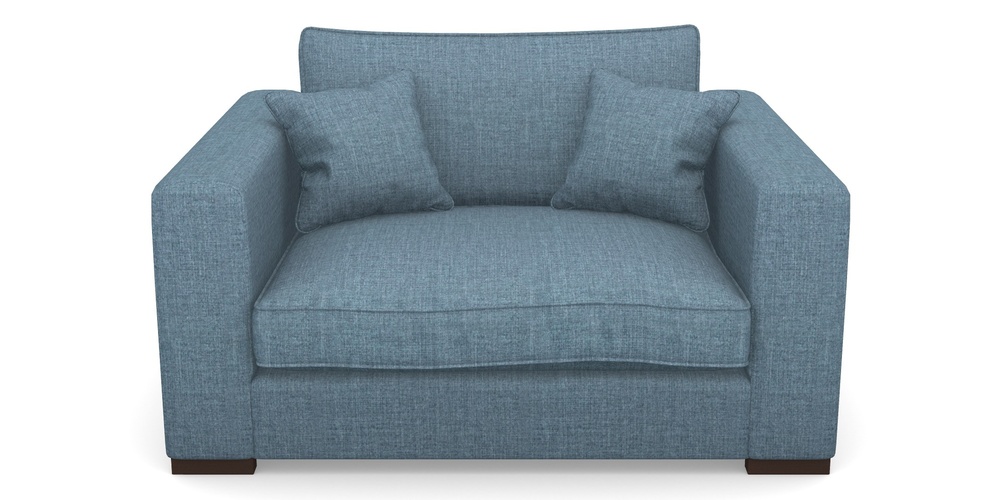 Product photograph of Stourhead Snuggler In House Plain - Cobalt from Sofas and Stuff Limited