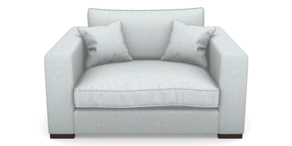 Product photograph of Stourhead Snuggler In House Plain - Silver from Sofas and Stuff Limited